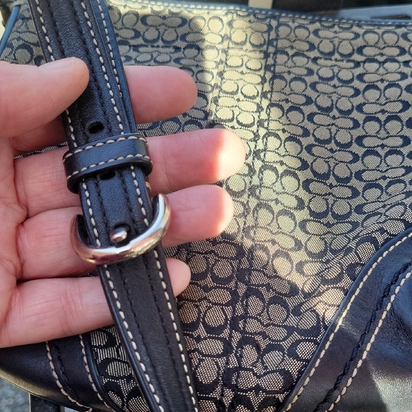 Coach Black and Tan Crossbody Bag Y2K - Picture 6 of 15